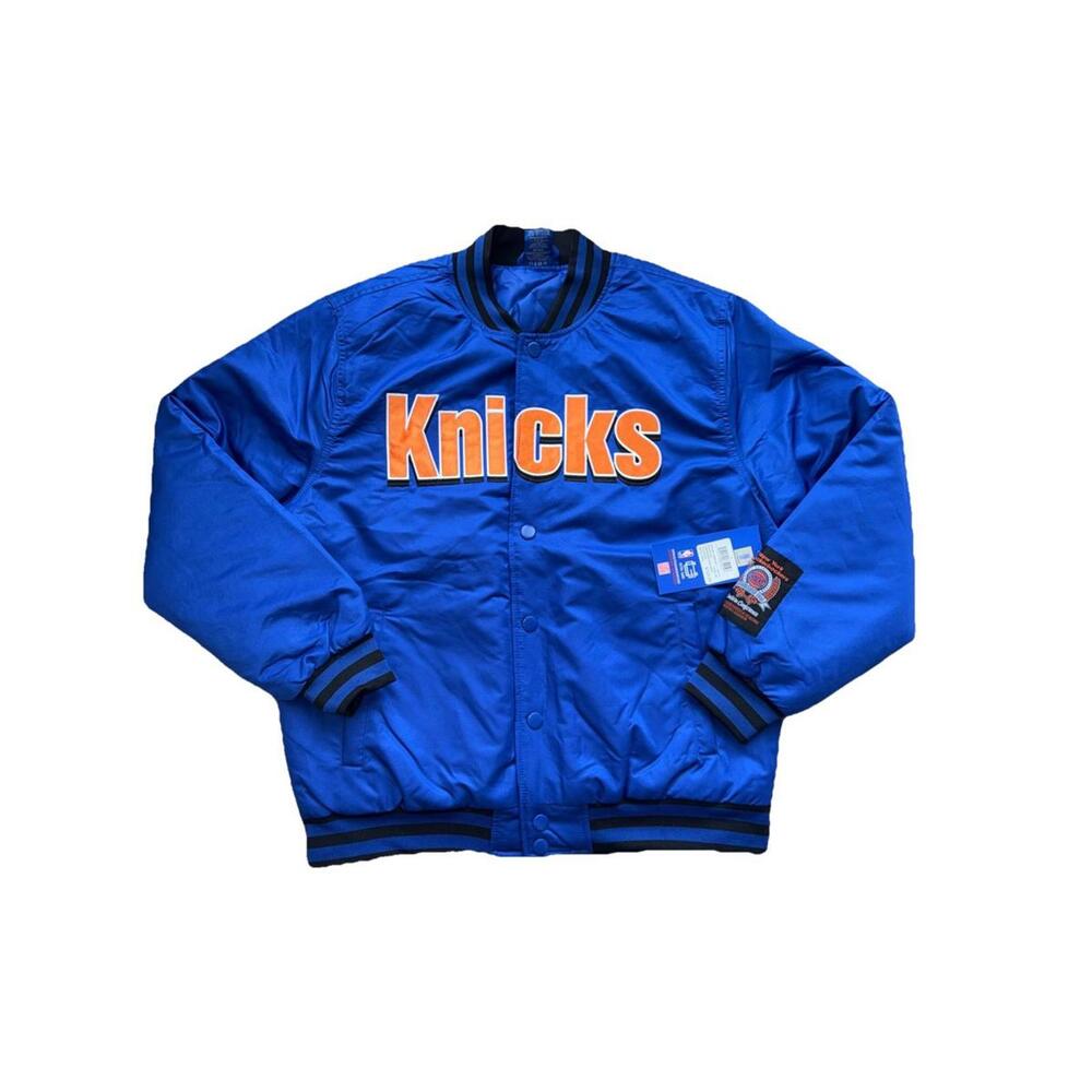NBA Ultra Game New York Knicks Satin Bomber Varsity Jacket Men’s Size Medium